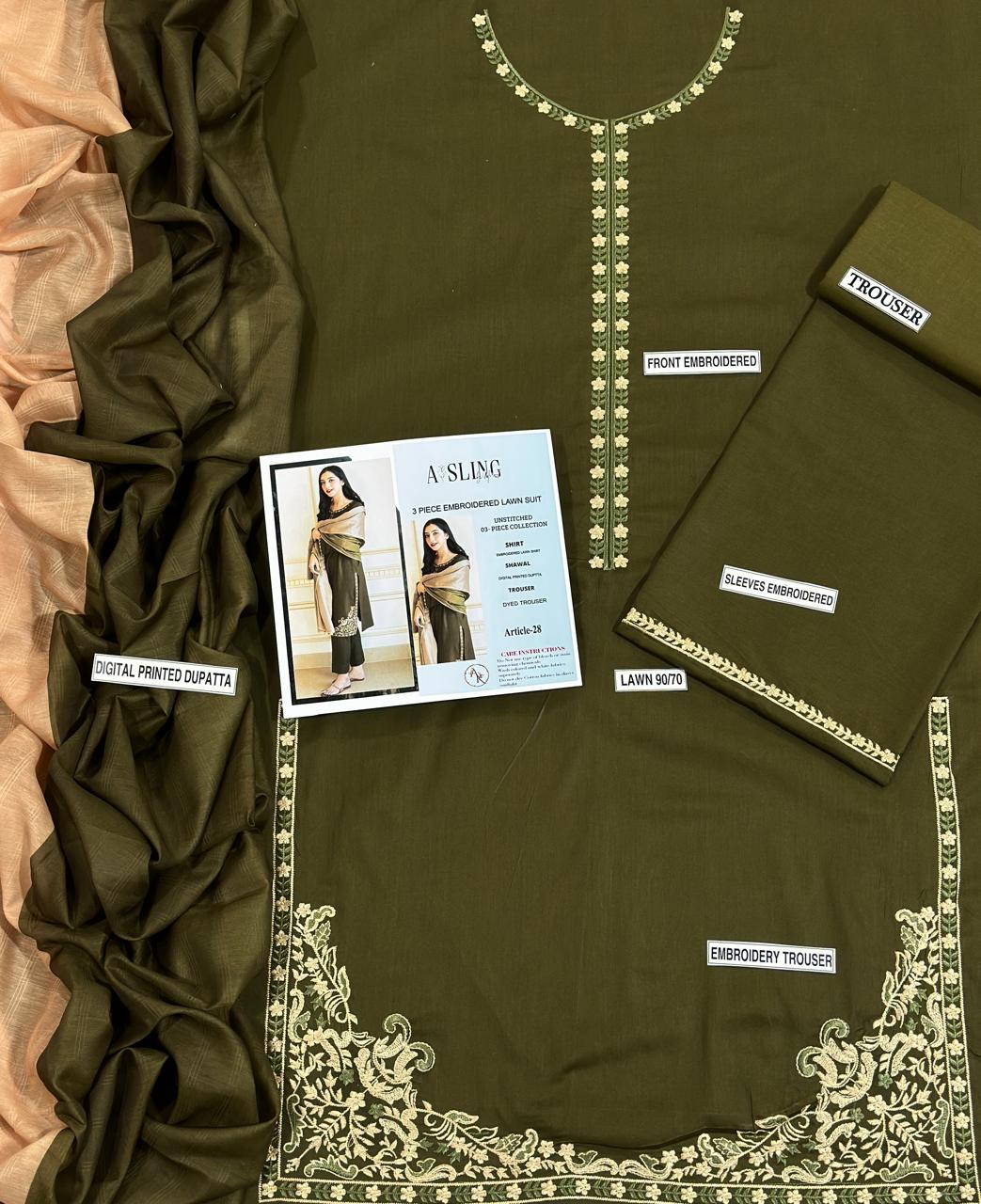 Asling 3p Lawn Suit 2026