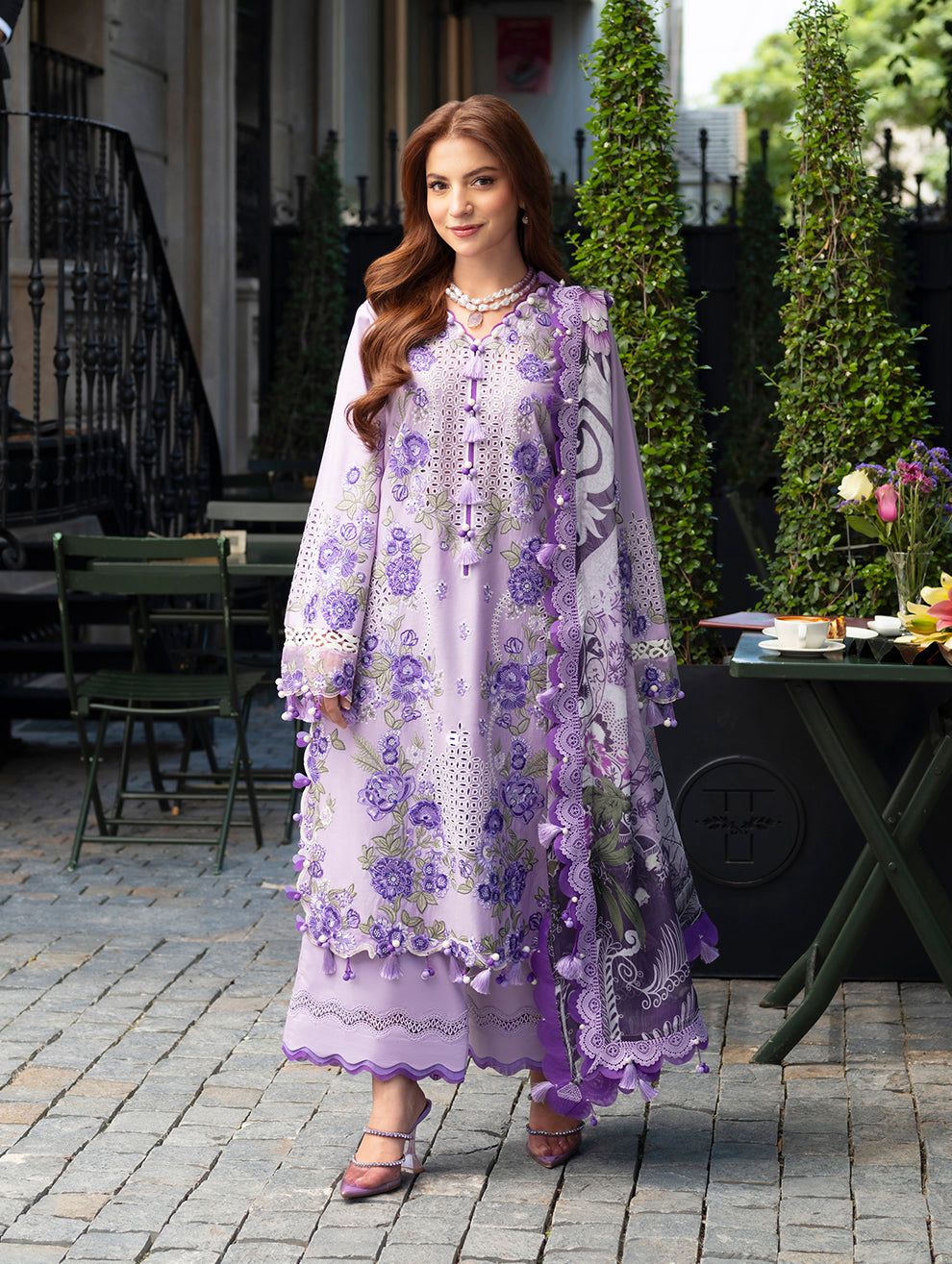 Summer fancy lawn 3pc for ladies (jade)